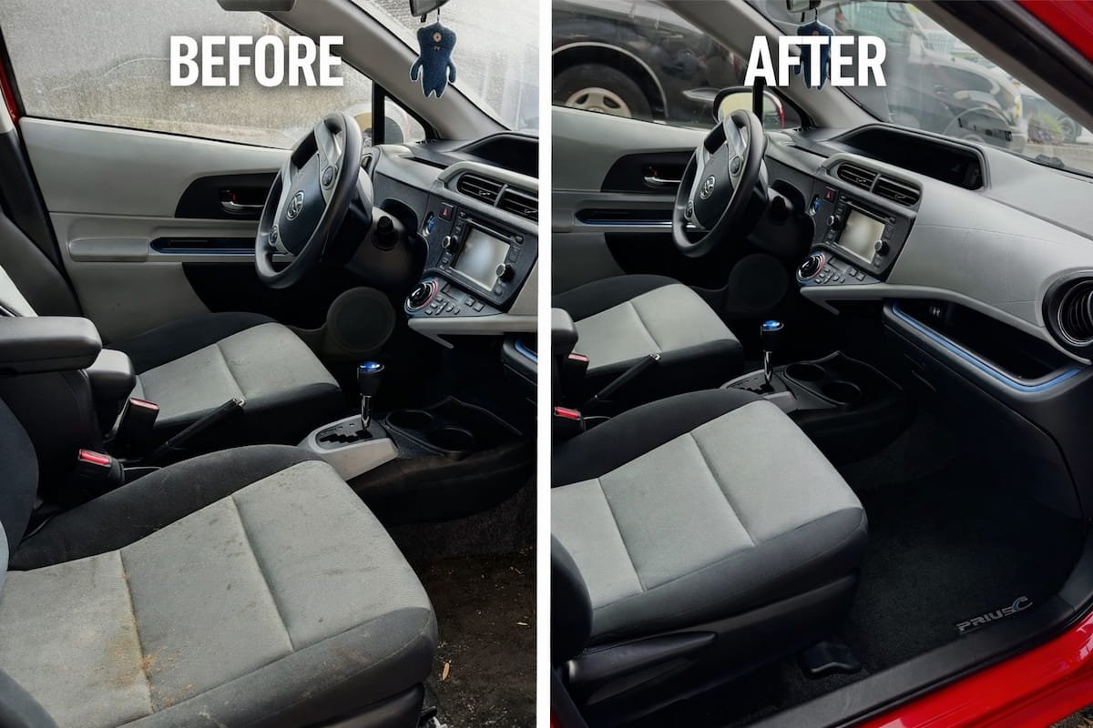 Interior car Deatailing Berkeley before & after mobile interior car detailing before and after cleaning Berkeley CA