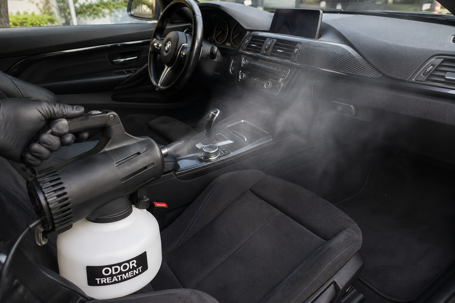 Odor treatment for luxury car